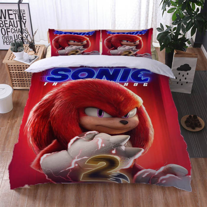 Sonic The Hedgehog 2 Bedding Set Cosplay Quilt Duvet Cover Bed Sets