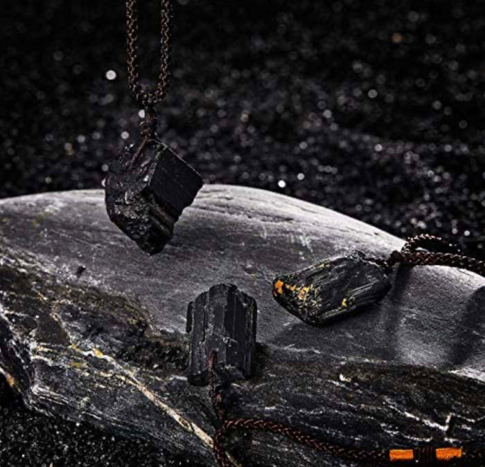 Black Tourmaline Healing Crystal  Necklace