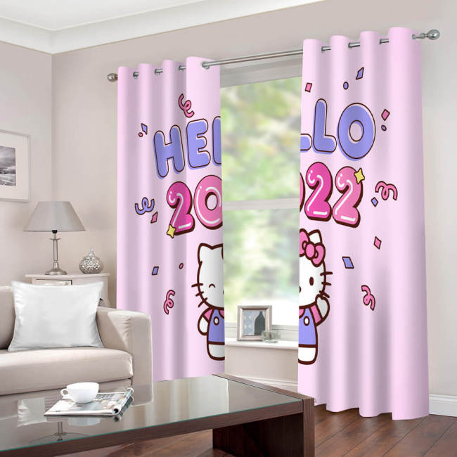 Hello Kitty  Curtains Blackout Window Drapes For Room Decoration