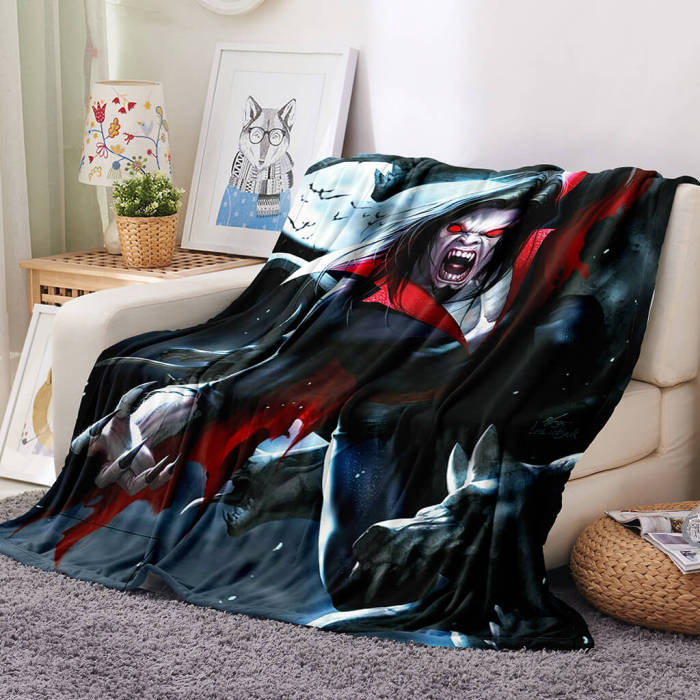 Morbius Flannel Fleece Blanket Throw Cosplay Blanket Room Decoration