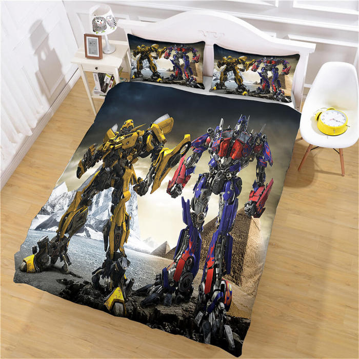 The Transformers Bedding Set Cosplay Quilt Duvet Cover Bed Sheet Sets