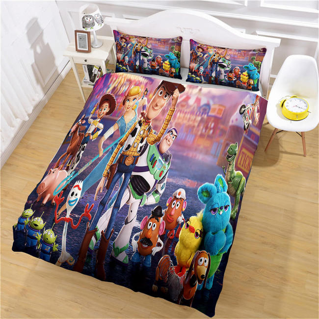 Cartoon Toy Story Bedding Set Cosplay Quilt Duvet Cover Bed Sheet Sets