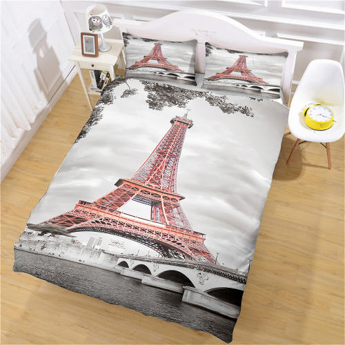 The Eiffel Tower Bedding Set Cosplay Quilt Duvet Cover Bed Sheet Sets