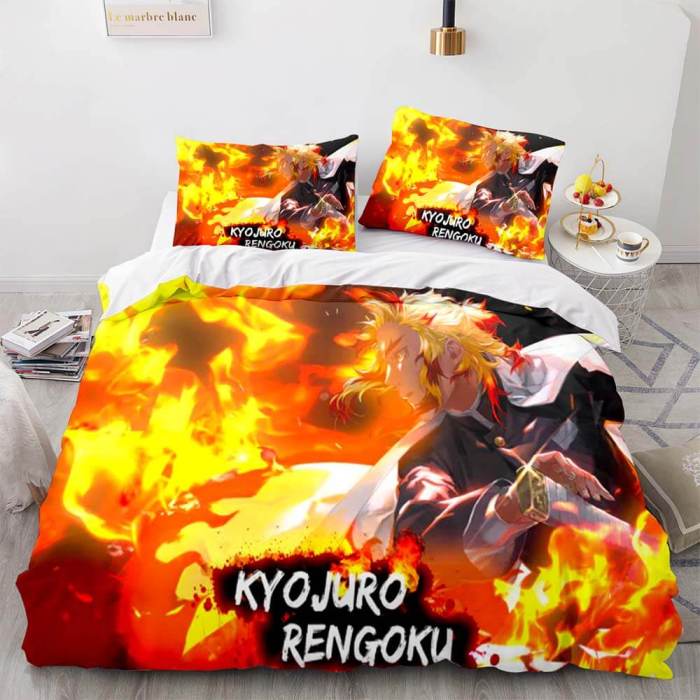 Demon Slayer Cosplay Bedding Set Duvet Covers Bed Sheets Sets