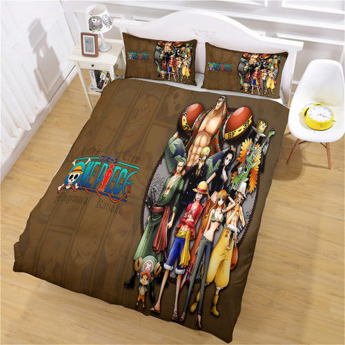 Anime One Piece Bedding Set Cosplay Quilt Duvet Cover Bed Sheets Sets