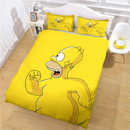 The Simpsons Bedding Set Cosplay Quilt Duvet Cover Bed Sheets Sets