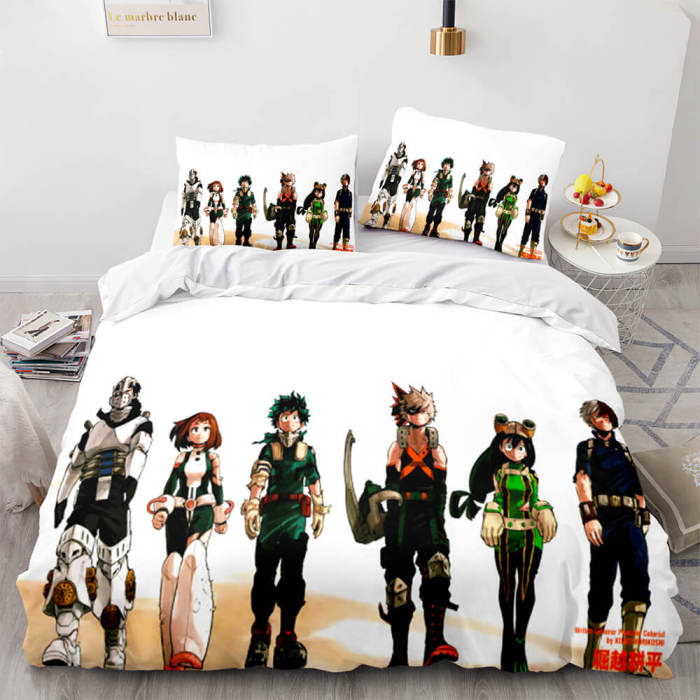 My Hero Academia 3 Piece Bedding Set Cosplay Duvet Cover Bed Sets