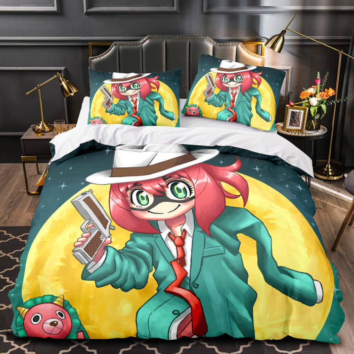 Comics Spy×Family  Bedding Set Quilt Duvet Cover Bed Sheet Sets