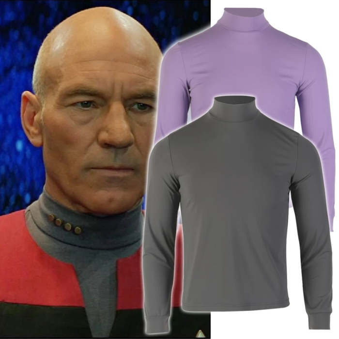 Star Trek First Contact Gray Undershirt Deep Space Nine Picard Sisko Uniforms Halloween Cosplay Costume Prop