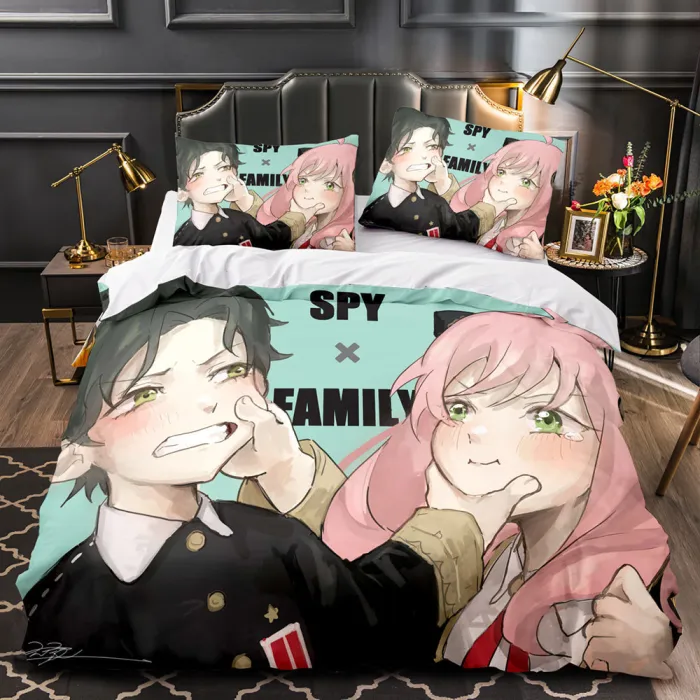 Spy×Family Bedding Set Quilt Duvet Cover Bed Sheet Sets For Kids Present