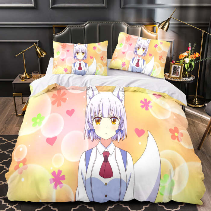 The Demon Girl Next Door Bedding Set Cosplay Quilt Duvet Cover Bed Sets