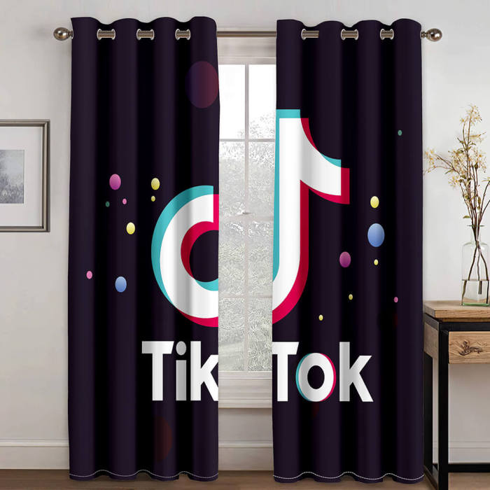 Tiktok Curtains Blackout Window Treatments Drapes For Room Decoration