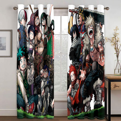 My Hero Academia Curtains Cosplay Blackout Window Treatments Drapes