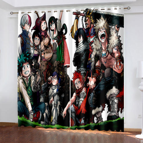 My Hero Academia Curtains Cosplay Blackout Window Treatments Drapes