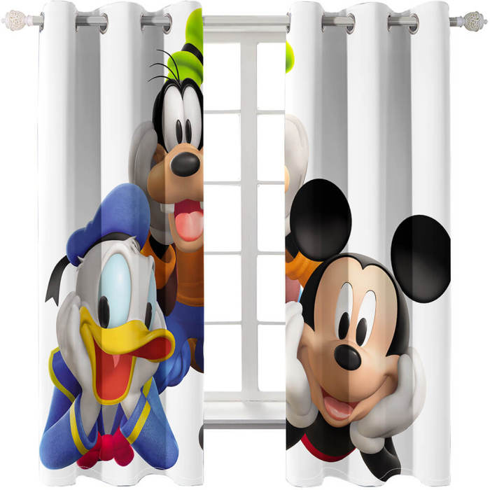  Mickey Mouse Curtains Cosplay Blackout Window Treatments Drapes