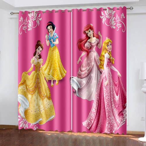  Princess Snow White Curtains Blackout Window Treatments Drapes