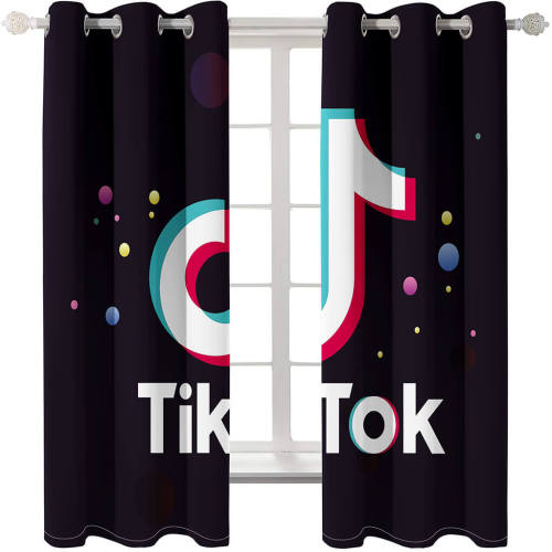 Tiktok Curtains Blackout Window Treatments Drapes For Room Decoration