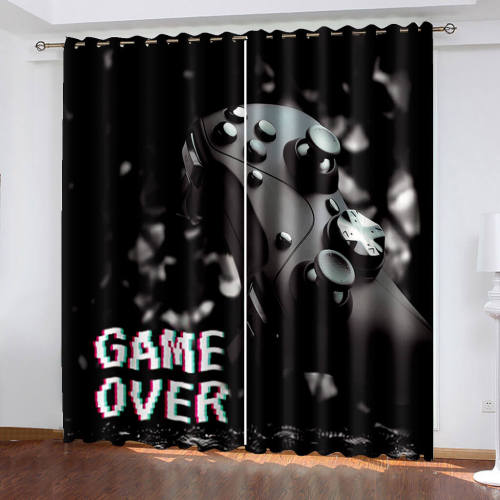 Game Controller Gamepad Curtains Blackout Window Treatments Drapes