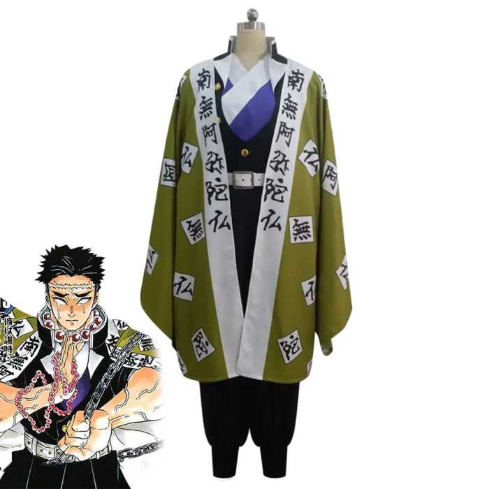 Kimetsu From Demon Slayer No Yaiba Gyomei Himejima Cosplay Costume