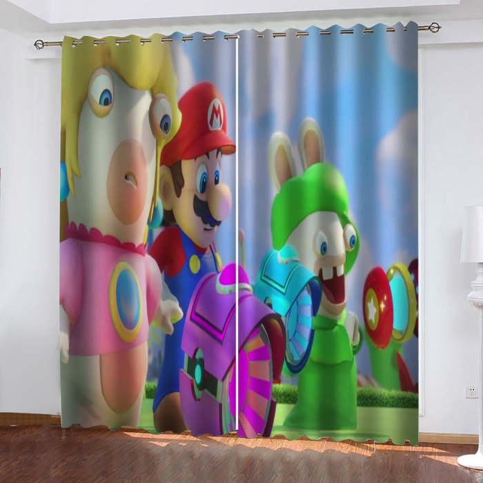 Super Mario Curtains Blackout Window Treatments Drapes For Room Decor