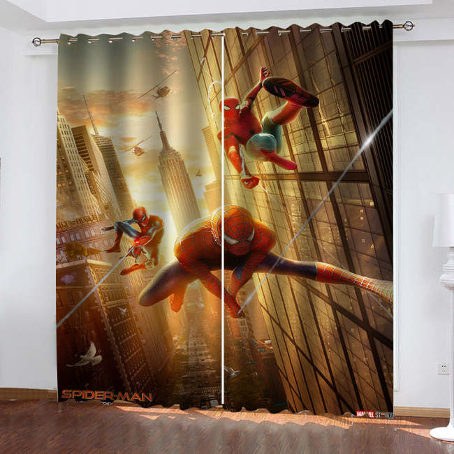 Marvel Spiderman Curtains Blackout Window Treatments Drapes For Room Decor