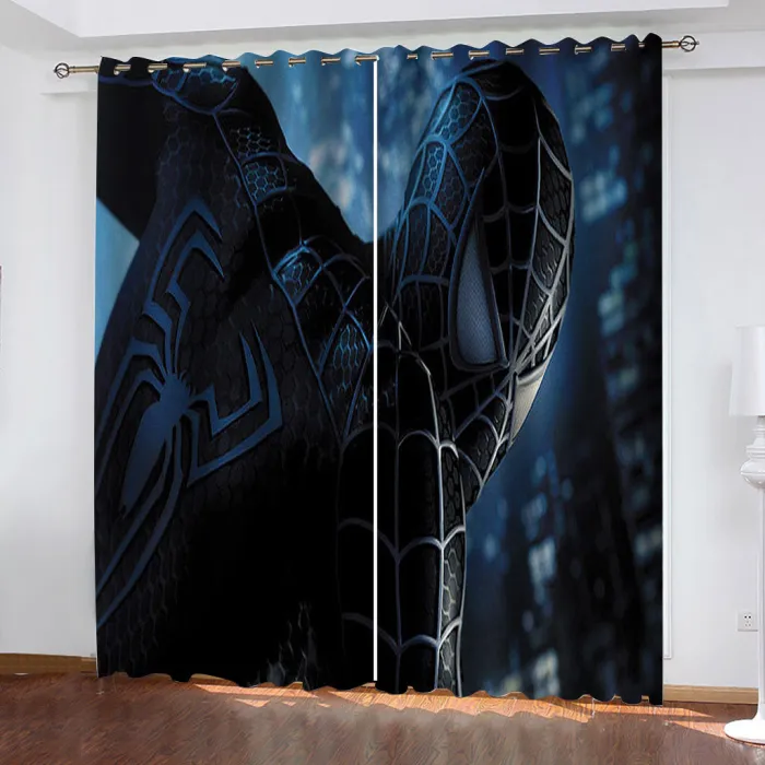 Marvel Spiderman Curtains Blackout Window Treatments Drapes For Room Decor