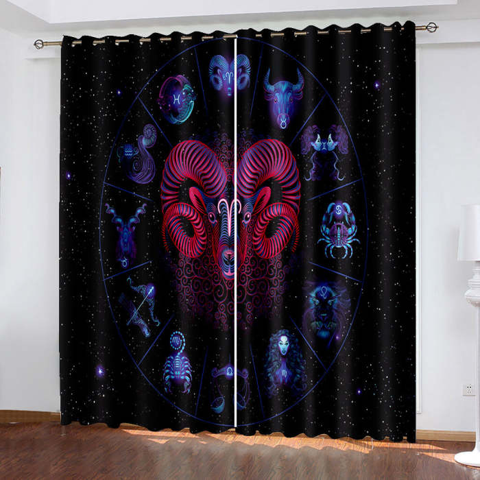 Universe Space Curtains Blackout Window Treatments Drapes For Room Decor