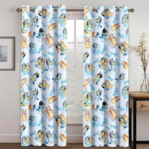 Bluey Curtains Blackout Window Treatments Drapes For Room Decoration