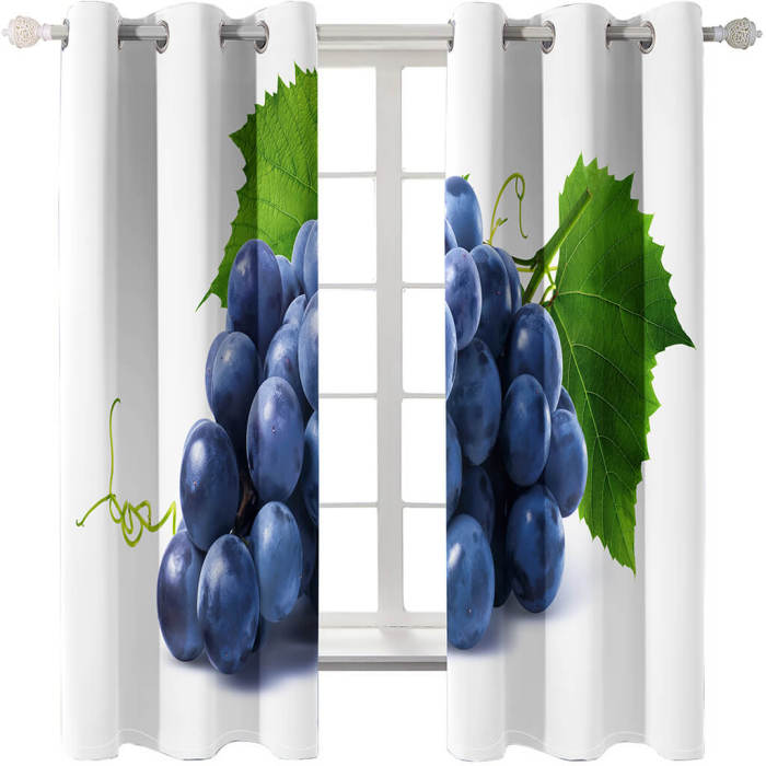 Grapes Curtains Blackout Window Treatments Drapes For Room Decoration