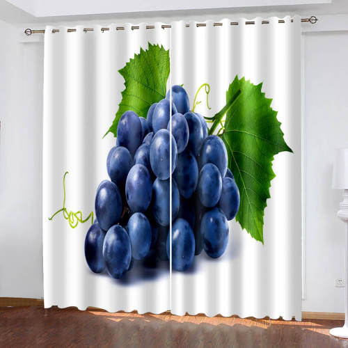 Grapes Curtains Blackout Window Treatments Drapes For Room Decoration