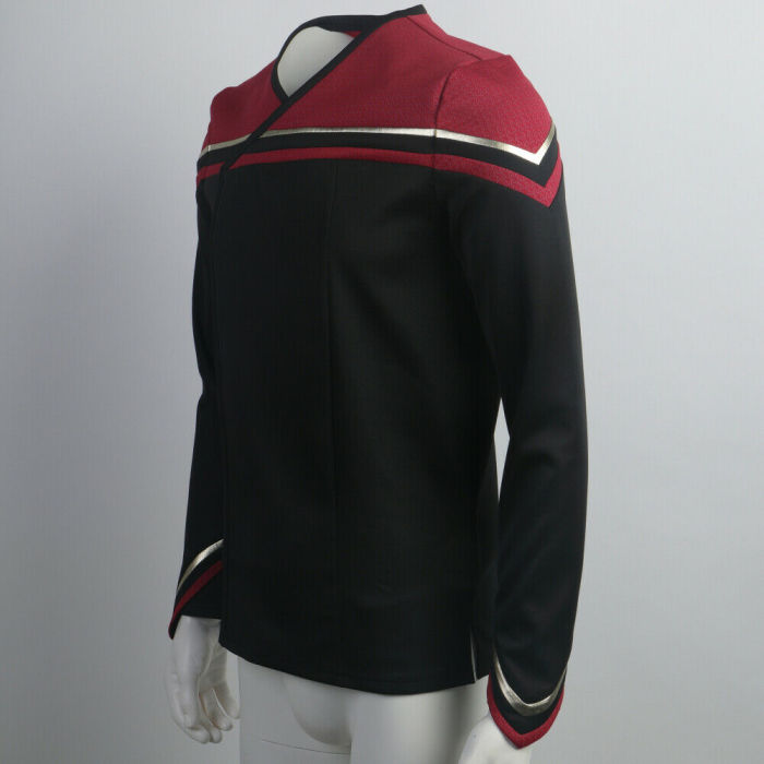 Star Trek Picard 2 Captain Admiral Red Uniforms Cosplay Starfleet Shirt Costumes