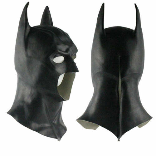Batman Cosplay  Mask Superman Latex Helmet  Halloween Props