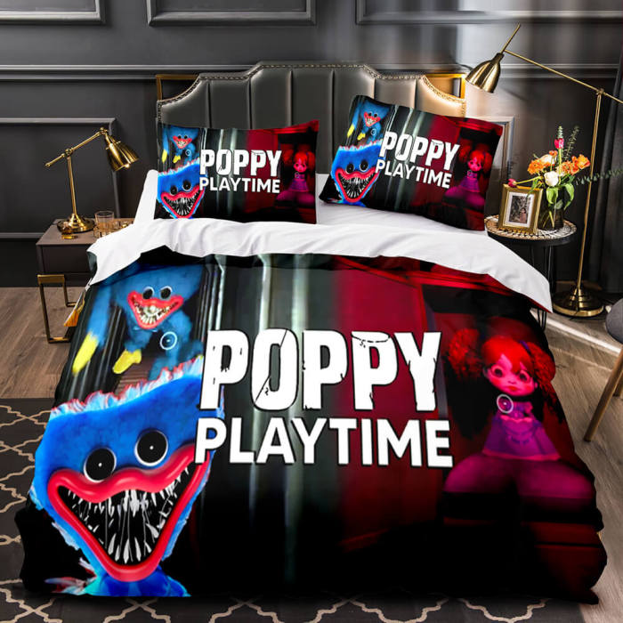 Poppy Playtime Bedding Set Cosplay Quilt Duvet Cover Bed Sheets Sets