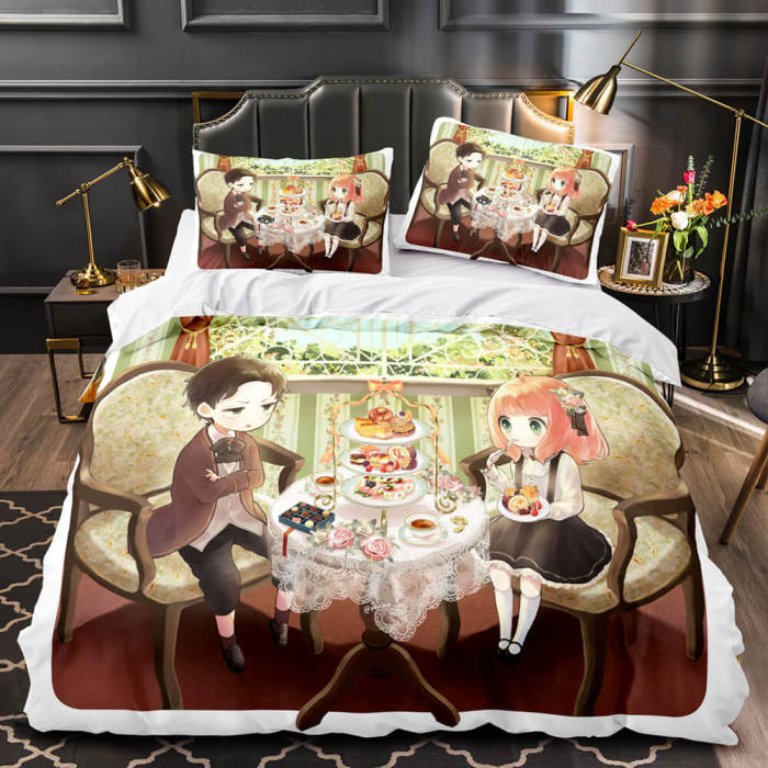Japan Comics Spy×Family  Bedding Set Duvet Cover Bed Sheet Sets