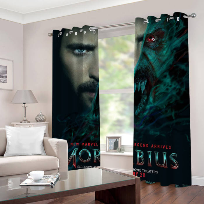 Morbius Curtains 2 Panels Blackout Window Drapes For Room Decoration