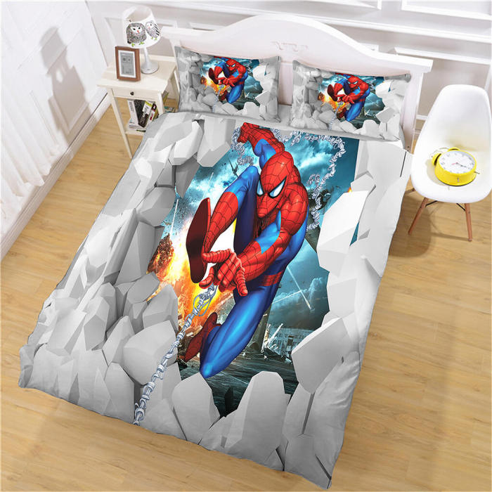 Spider-Man Bedding Set Quilt Cosplay Duvet Cover Bed Sheet Sets