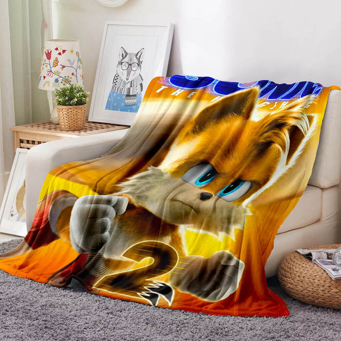 Sonic The Hedgehog 2 Flannel Fleece Blanket Throw Blanket Room Decoration