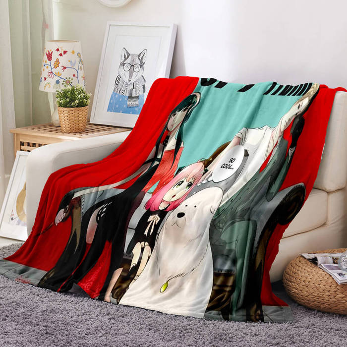 Spy X Family Flannel Fleece Blanket Throw Cosplay Blanket Decoration