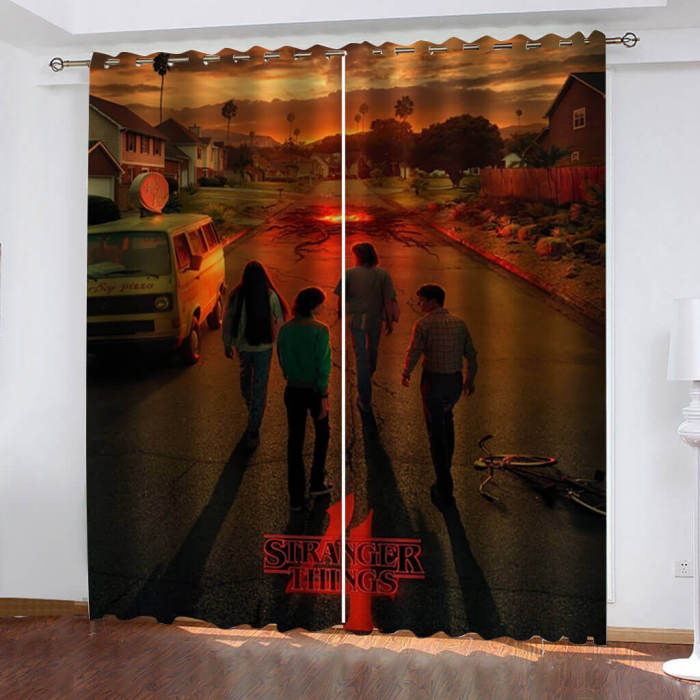 Stranger Things Season 4 Curtains Blackout Window Treatments Drapes