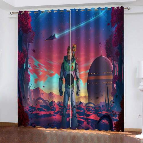 Lightyear Curtains Cosplay Blackout Window Drapes