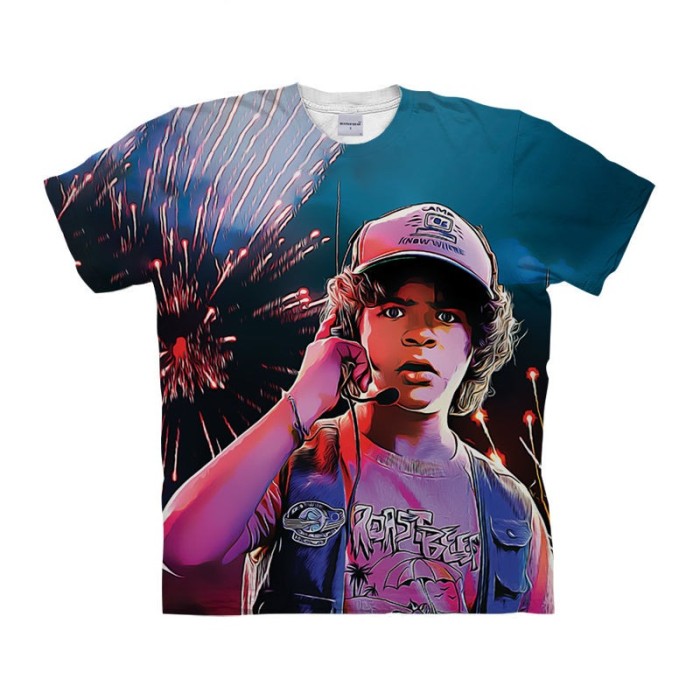 Stranger Things Dustin Print T-Shirt