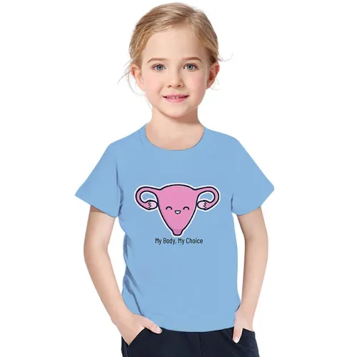 My Body My Choice  Cool Blue Kids T-Shirt