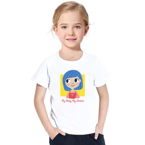 My Body My Choice Cute Girl Print Kids T-Shirt