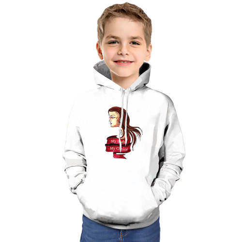 My Body My Choice Girl Printed Hoodie For Kids