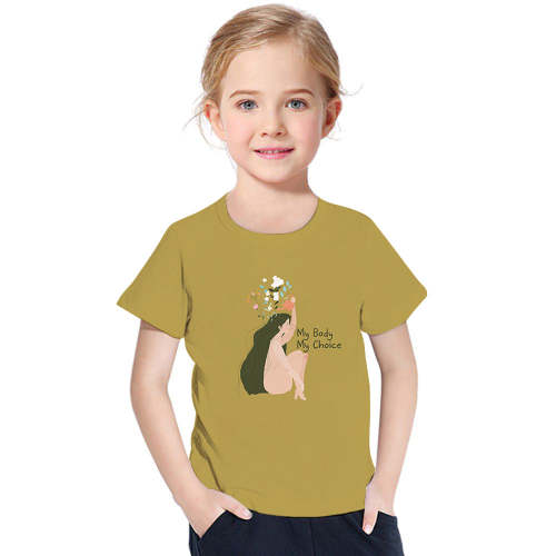 My Body My Choice Girl Print Kids T-Shirt