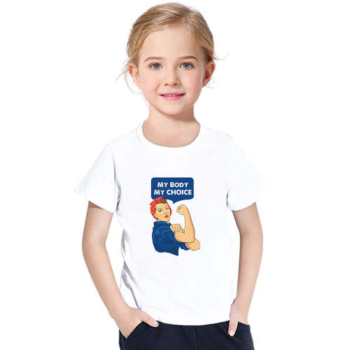 My Body My Choice Strong Women Print Kids T-Shirt