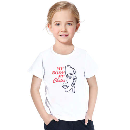 My Body My Choice Half Girl Print Kids T-Shirt