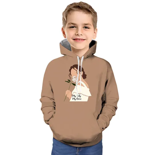 My Body My Choice Light Pink Hoodie For Kids