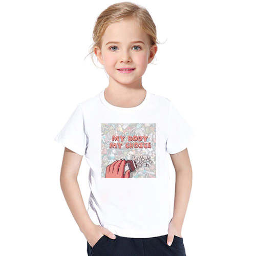 My Body My Choice Sqaure Print Kids T-Shirt