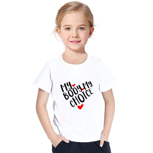 My Body My Choice Red Heart Kids T-Shirt